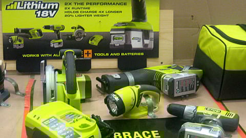 Home Depot Ryobi Lithium Display