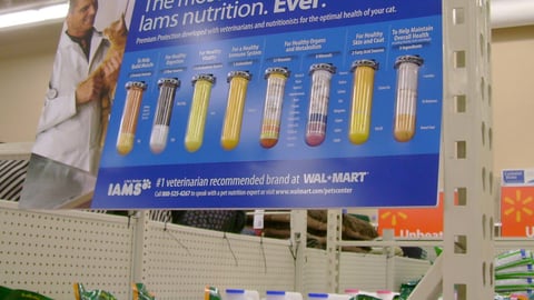 Iams Premium Protection Walmart Shelf Sign