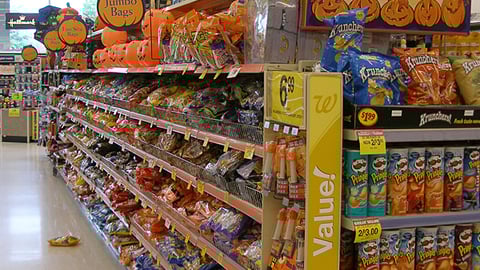 Walgreens Halloween Candy Merchandising