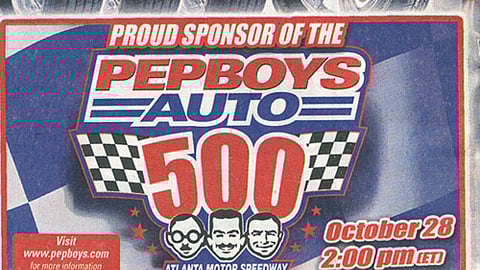 Pep Boys NASCAR Sweeps Feature