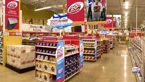 Office Depot 20th Anniversary Signage