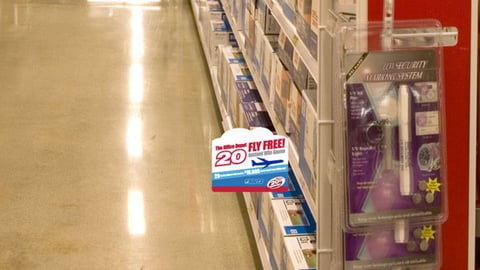 Office Depot '20 Fly Free' Shelf Tags