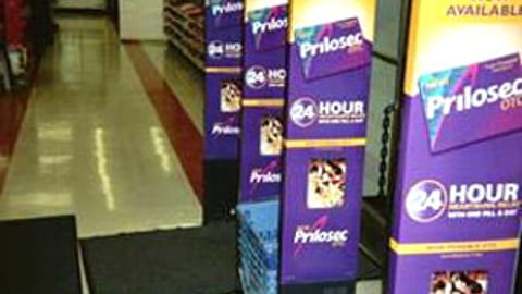 Prilosec Security Pedestal Ads