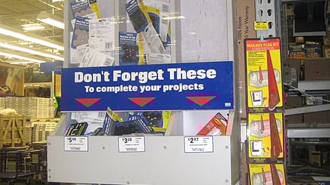 Lowe's 'Don't Forget These' Display