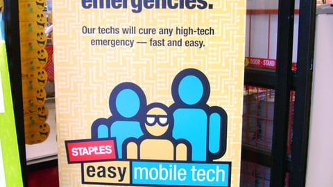 Staples Easy Mobile Tech Lobby Sign