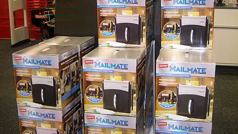 'Security by Staples' Pallet Display