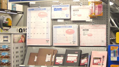 Staples 'Pink' Endcap
