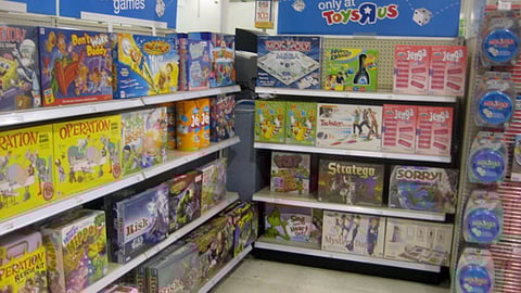 Toys "R" Us Board Game Merchandising