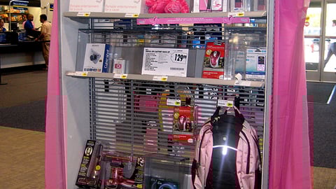 Best Buy 'Think Pink' Mobile Floorstand