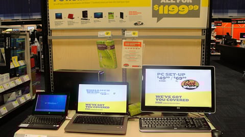 Best Buy 'PC Home Makeover' Endcap