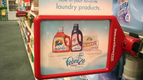 Tide/Downy/Bounce With Febreze Shelf Talker