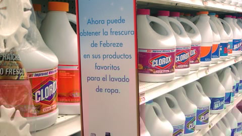 Tide/Downy/Bounce With Febreze Aisle Violator