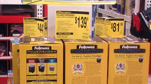 Fellowes ESPN Promotion Paper Shredder Pallet