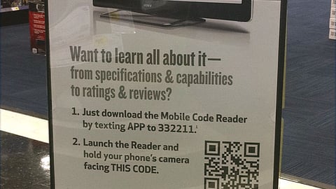 Best Buy Google TV Stanchion Sign