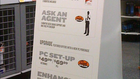 Best Buy PC Services Sign