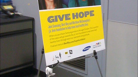Best Buy 'Give Hope' Easel Sign