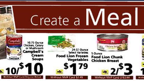 Food Lion 'Create a Meal' Feature