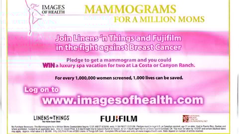 Linens 'n Things/FujiFilm Cause Sweeps Take-One
