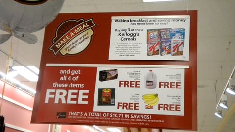 Winn-Dixie 'Make a Meal' Ceiling Sign