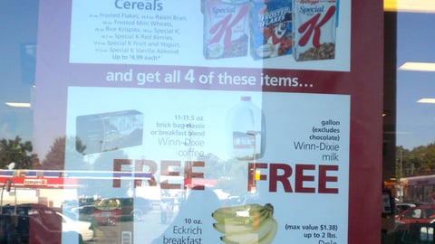 Winn-Dixie 'Make a Meal' Window Poster