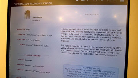 Sephora Fragrance Finder Screen Shot