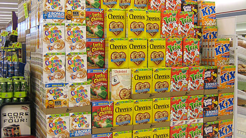 Hy-Vee General Mills Cereal Endcap