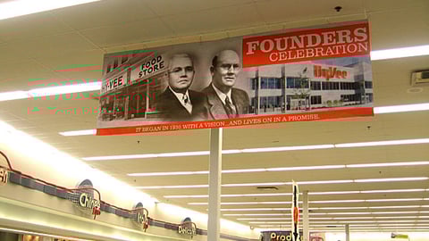 Hy-Vee Founders Celebration Ceiling Banner