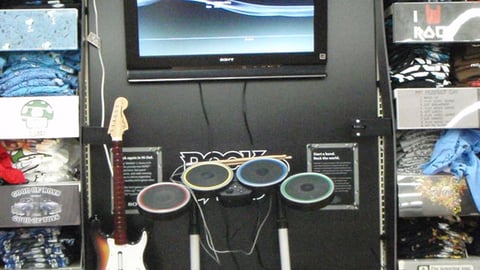 Walmart AC/DC Rock Band Demo Station