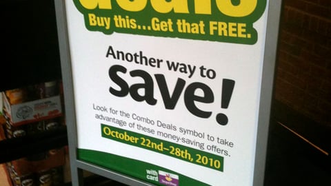 Stop & Shop 'Combo Deals' Stanchion