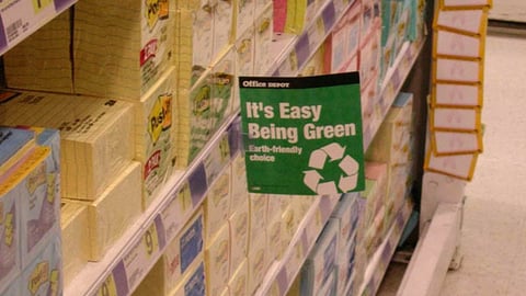 Office Depot Recycling Shelf Sign