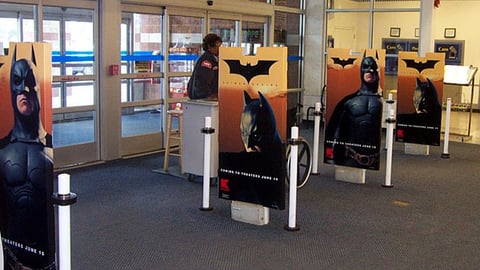 Kmart 'Batman Begins' Security Pedestal Ads