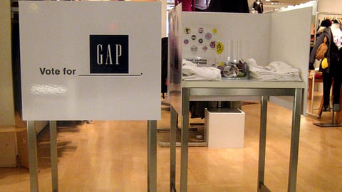 Gap 'Vote' Booth Displays