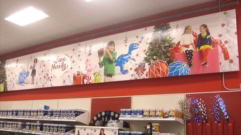 Target 'Save Merrily' Sign