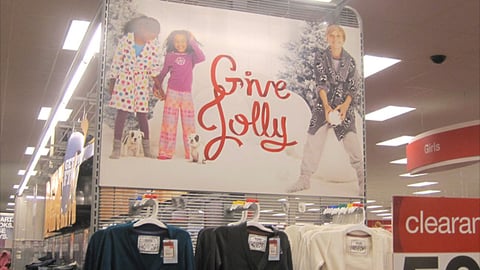 Target 'Give Jolly' Sign