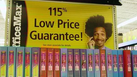 OfficeMax Rubberband Man Endcap