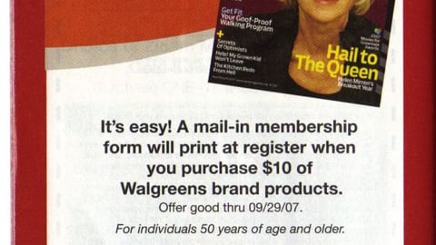 Walgreens AARP Incentive Feature