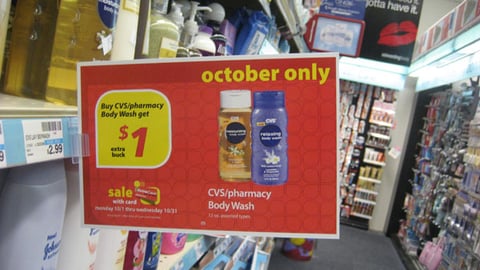 CVS 'October Only' Shelf Sign