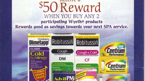 Walgreens/Wyeth Spa Rewards Feature