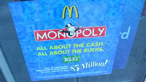 Best Buy McDonald's Monopoly Window Cling