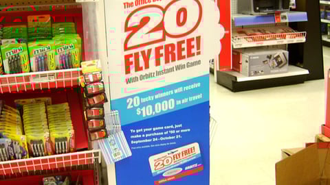 Office Depot '20 Fly Free' Side Panel