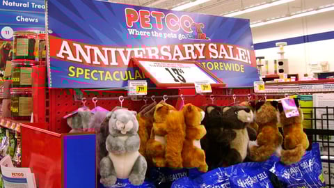 Petco Anniversary Endcap Header
