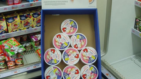 Laughing Cow Sweeps Shipper