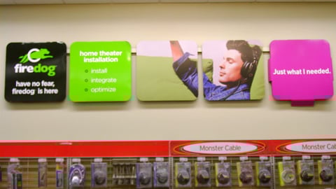 Circuit City Firedog Wall Signage