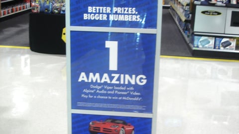 Best Buy Monopoly 2005 Stanchion Sign