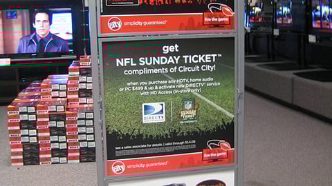 Circuit City TV Department Stanchion