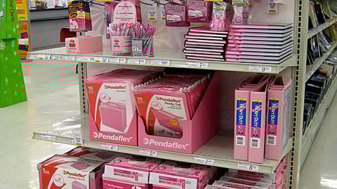 OfficeMax Pink Endcap