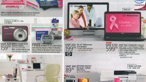 OfficeMax Breast Cancer Awareness Circular Cover