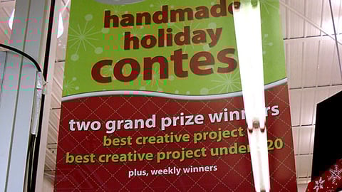 Michaels Handmade Holiday Contest Window Poster