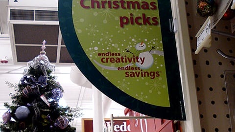 Michaels 'Christmas Picks' Aisle Violator