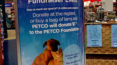 Petco 'Tree of Hope' Stanchion Sign